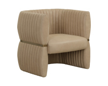 Sunpan 111009 - Tryor Lounge Chair - Sahara Sand Leather